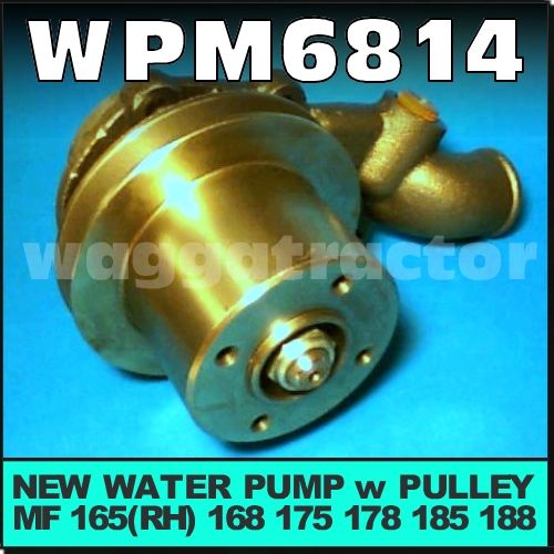 Wagga Tractor Parts Wpm6814 Water Pump Massey Ferguson Mf 165 Rh 168 175 178 185 1 Tractor All With Perkins 4 212 4 236 4 248 4cyl Diesel Engine