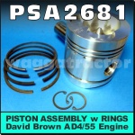 PSA2681 Piston Assy w Rings David Brown 990 995 996 1200 1210 1212 Tractor and JI Case 1290 1294 1390 1394 Tractor all with AD4/55 455 4Cyl Diesel Engine