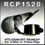 RCP1520 Std Exhaust Rain Cap Raincap 51mm ID for Case-IH, David Brown, Deutz, Ford Fordson, Fiat, International IH, Massey Ferguson MF Tractor with 2.00in pipe