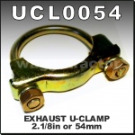 UCL0054 Exhaust Muffler U Clamp 54mm 2.12in Round Band Heavy Duty