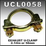 UCL0058 Exhaust Muffler U Clamp 58mm 2.25in Round Band Heavy Duty