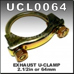 UCL0064 Exhaust Muffler U Clamp 64mm 2.50in Round Band Heavy Duty