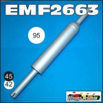 EMF2663 Exhaust Muffler David Brown 770, 780, 880 3-Cyl Tractor, later 850, 950 Tractor and 880 4-Cyl Tractor all with 45mm ID socket