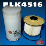 FLK4516 Oil Fuel Filter Kit Isuzu D-Max Holden RC Colorado 4JJ1 Turbo RA Rodeo