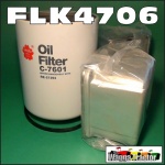 FLK4706 Oil Fuel Filter Kit John Deere 4050, 4250, 4450, 4650, 4850, 8450 Tractor & Late JD 8630 8640 Tractor with 1.1/2-12 oil filter thread