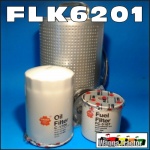 FLK6201 Oil Fuel Filter Kit Ford T Series Trader T3500 Truck, and Mazda T3500 Truck, all with Mazda SL 3.5L 4-Cyl Diesel engine, when equipped with 89mm long CAV fuel filter and cartridge bypass 