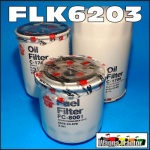 FLK6203 Oil Fuel Filter Kit Ford T Series Trader T3500 Truck, and Mazda T3500 Truck, all with Mazda SL SL-T 3.5L 4-Cyl Diesel engine, when equipped with 94mm OD spin-on fuel filter and spin-on bypass 