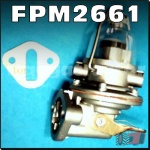 FPM2661 Fuel Lift Pump David Brown 990, 995, 1200, 1210, 1212, 1410, 1412 Selectamatic Tractor and JI Case 1290, 1294, 1390, 1394, 1490, 1494, 1594, 1690 Tractor, all with DB AD4/49 AD4/55 4Cyl, and AD6/55 6Cyl Diesel engine - with glass bowl