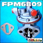 FPM6809 Fuel Lift Pump Massey Ferguson MF 165 Tractor, with Exhaust on LH side, and Massey Ferguson MF 298, 595, 698, 1080, 1085 Tractor - Perkins 4-203D 4-318 Engine, 2 bolt mount, no bowl